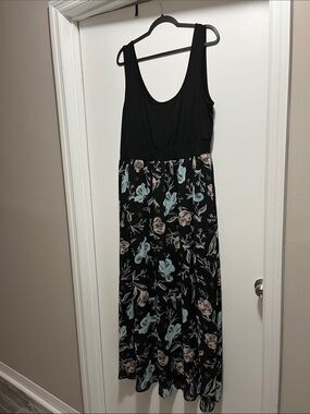 torrid Black Floral Maxi Dress with Scoop Neckline